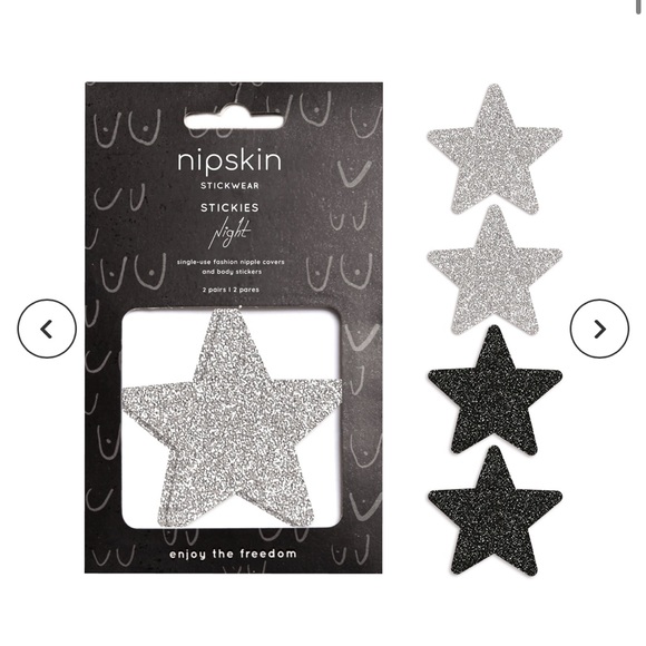 NWT NipSkin Star-Shaped Stickies Night- X2 Pairs - Picture 1 of 2